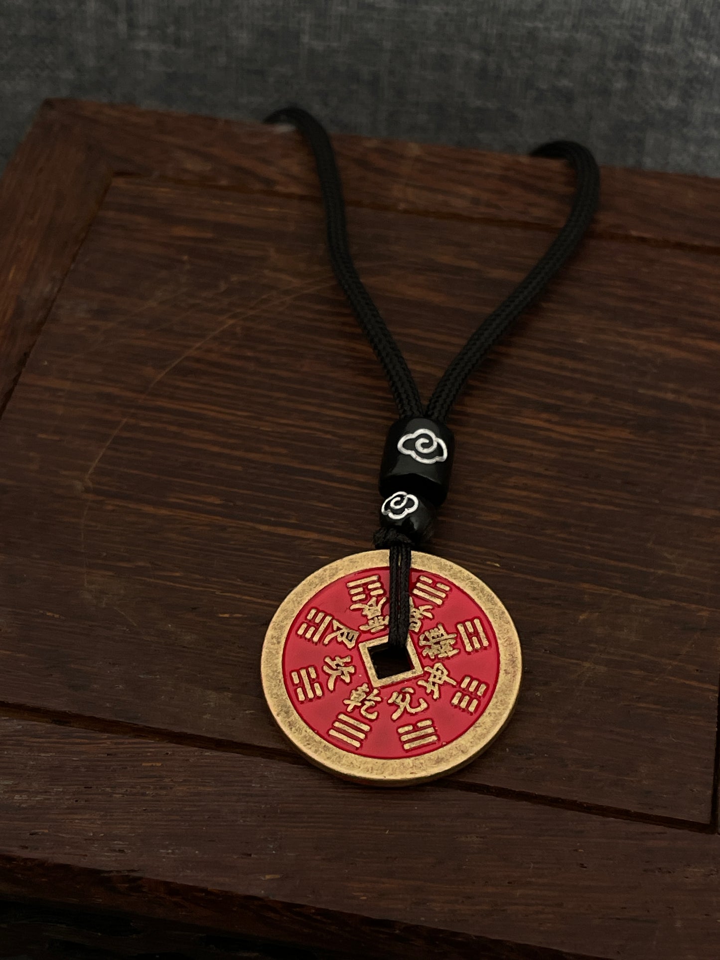 Cinnabar "Mountain Ghost" Coin Pendant